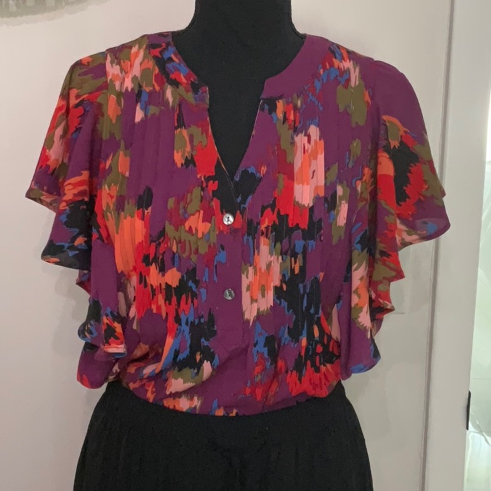 Multicolor Abstract Women's Top